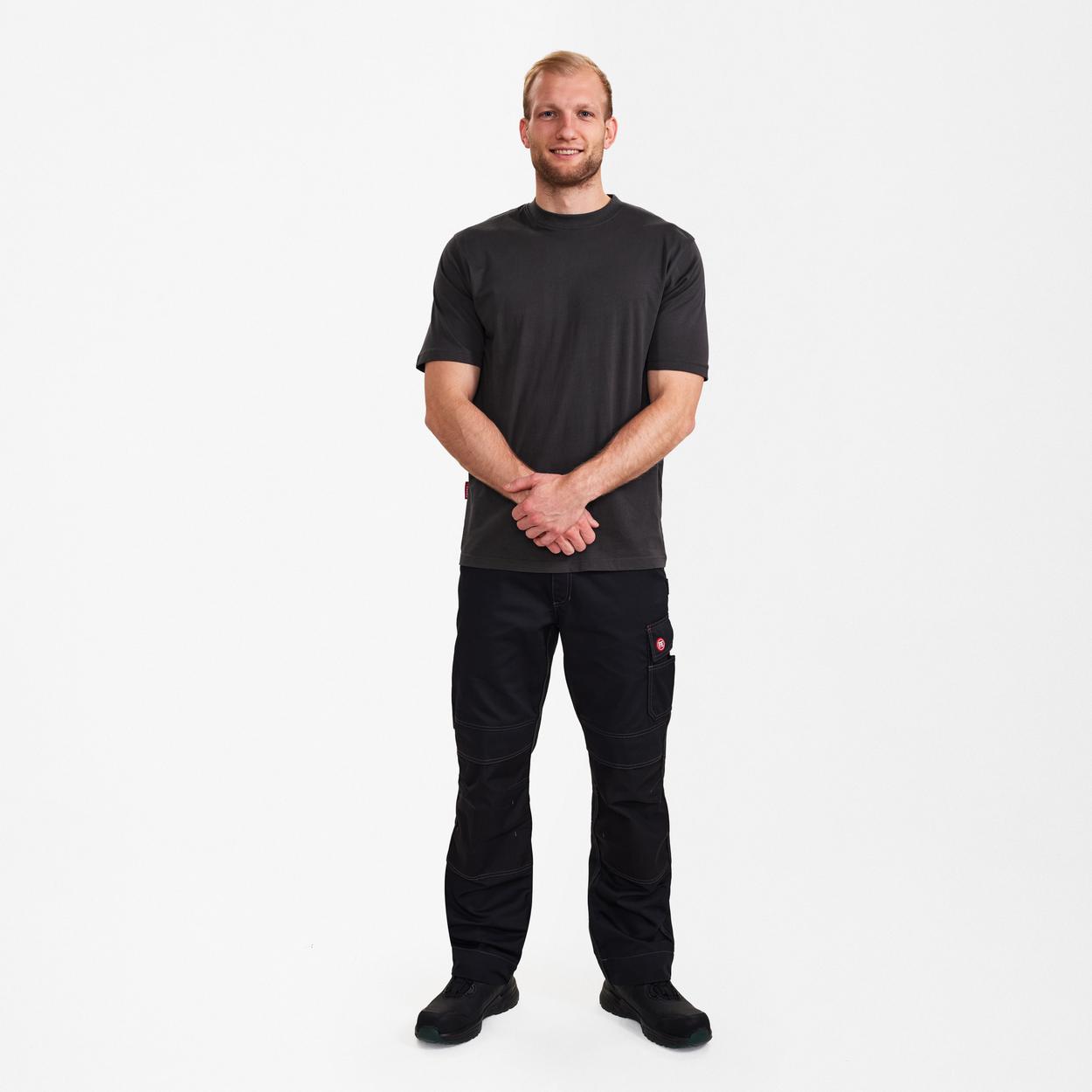 ENGEL Extend Baumwolle T-shirt in Anthrazit Grau, Größe XS