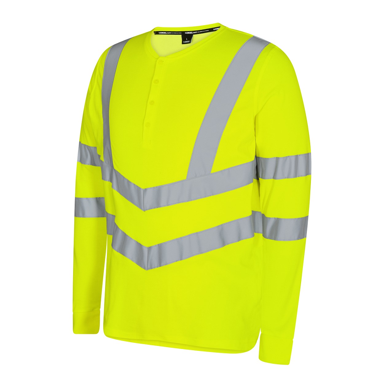 ENGEL Safety Grandad langarm-Shirt in Gelb, Größe XS