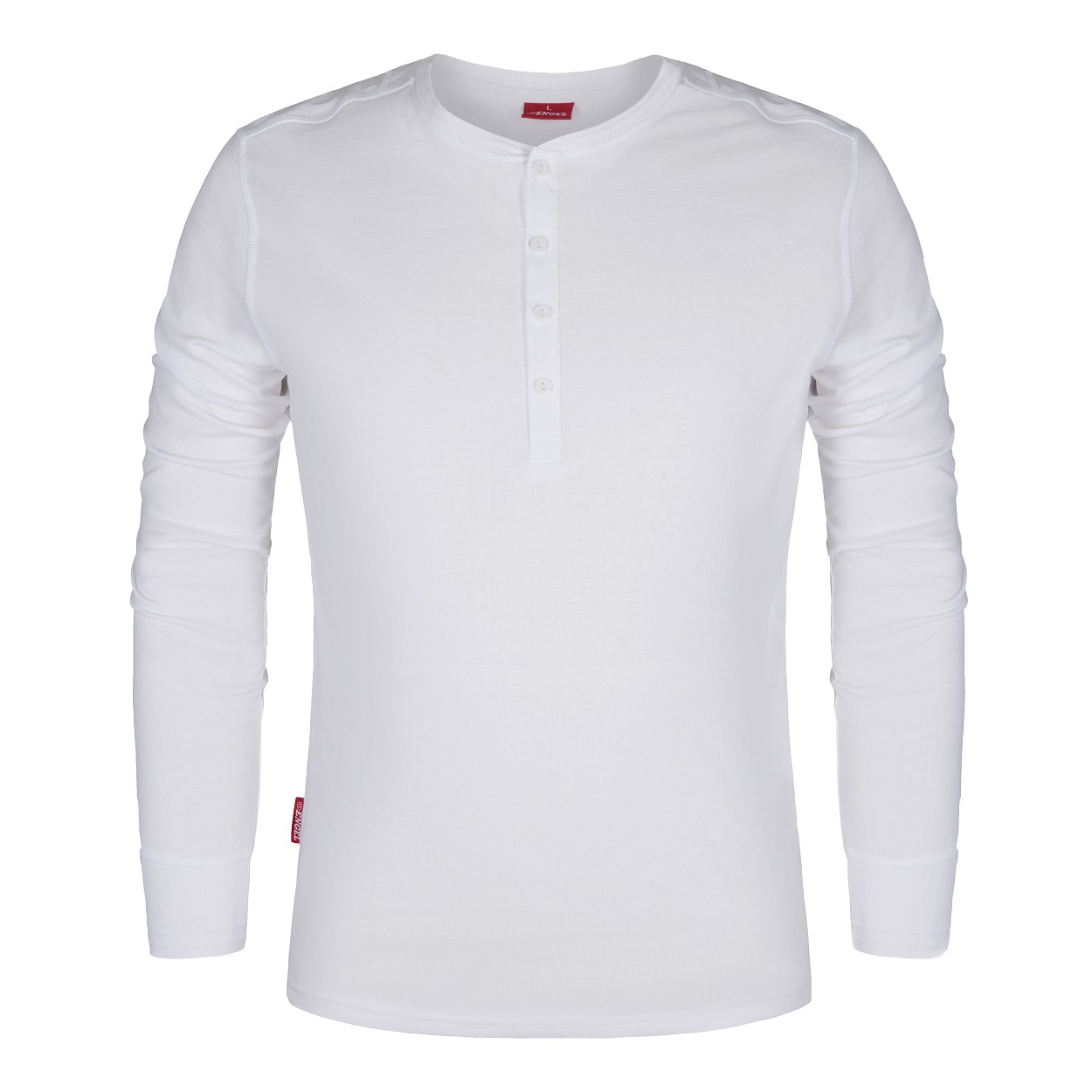 ENGEL Extend Grandad langarm-Shirt in Weiss, Größe XS