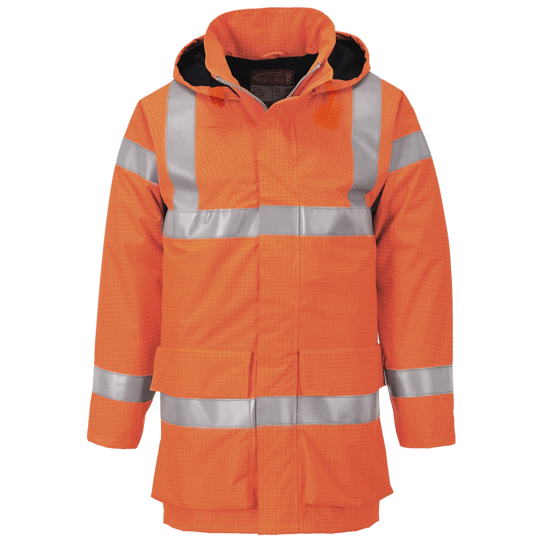 Bizflame Rain leichte Warnschutz Multinorm Jacke S774 in Gelb, Größe L von Portwest