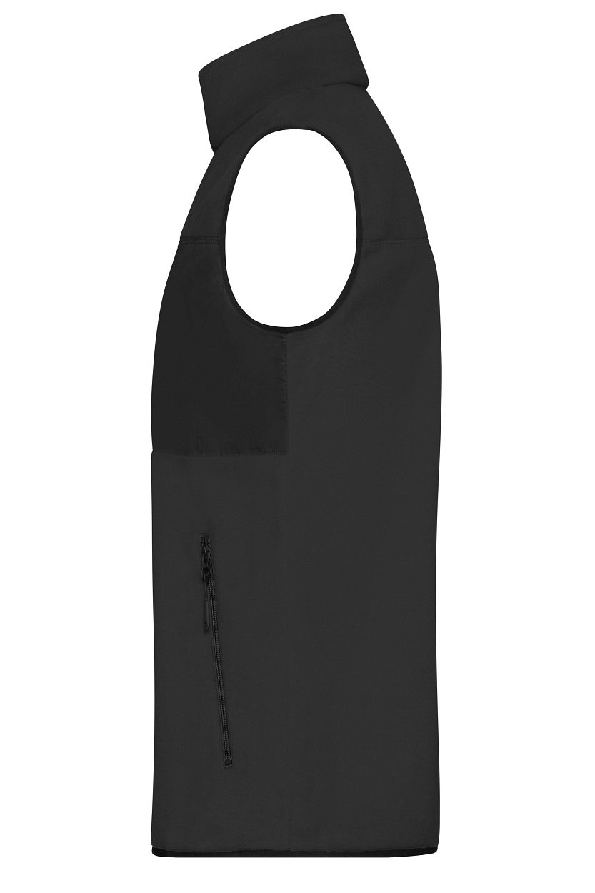 Men's Fleece Vest GRS "JN1310" in Black/Black, Größe 3XL - Daiber