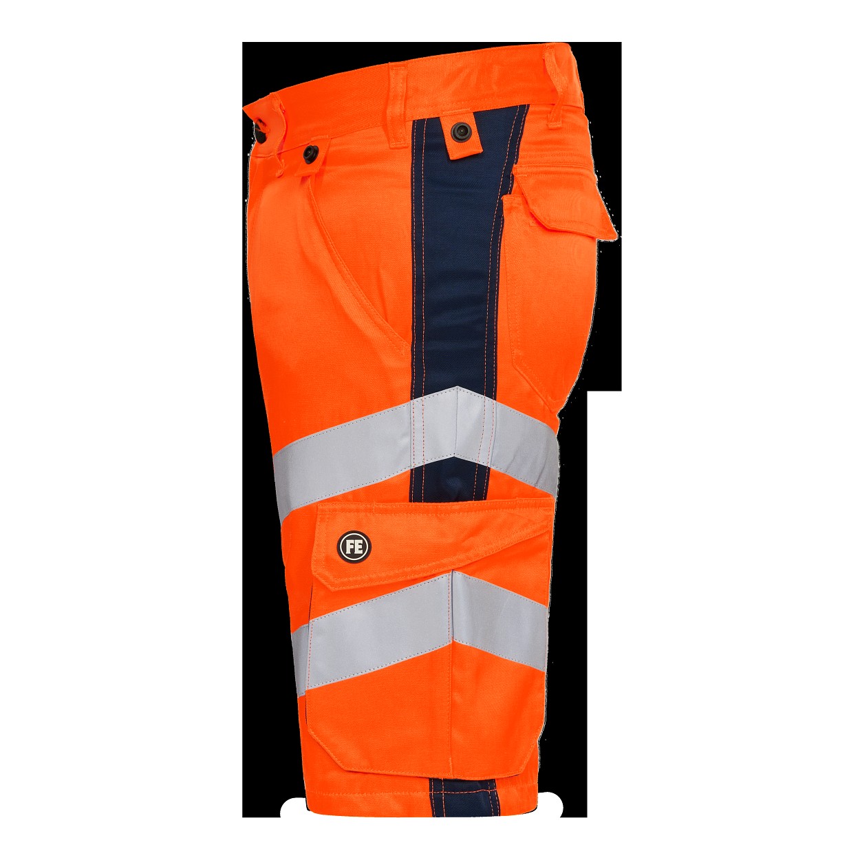 ENGEL Safety Light Arbeitsshorts in Orange/Blue ink, Größe 54