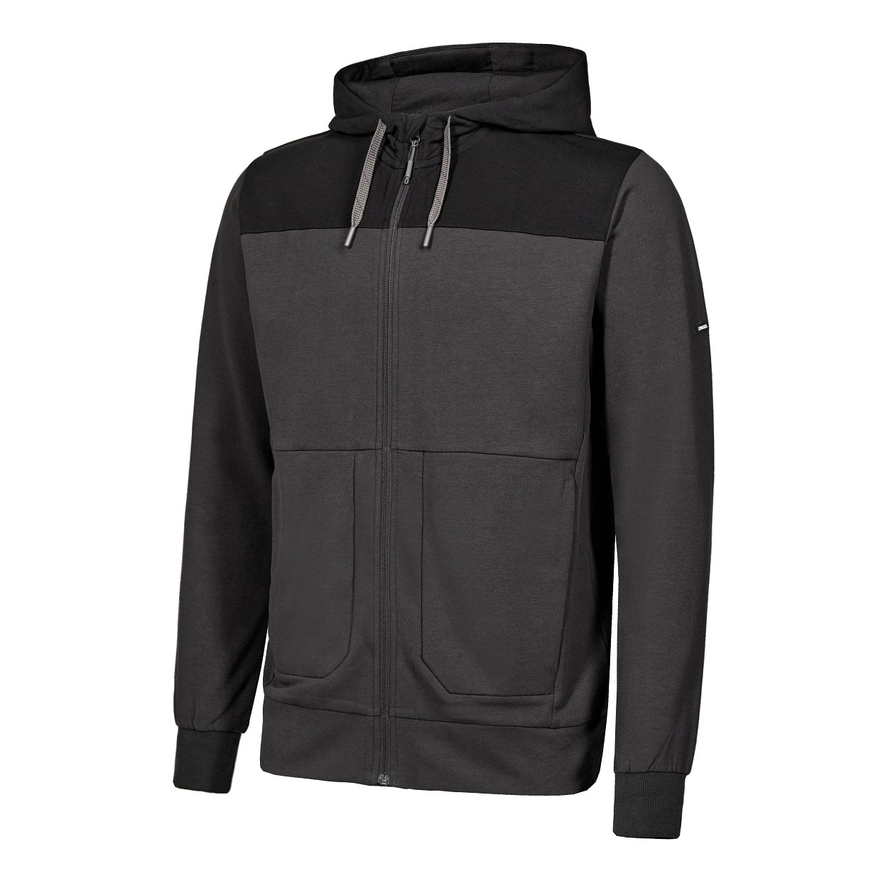 ENGEL Entire sweatcardigan mit kapuze in Anthrazitgrau/Schwarz, Größe 4XL