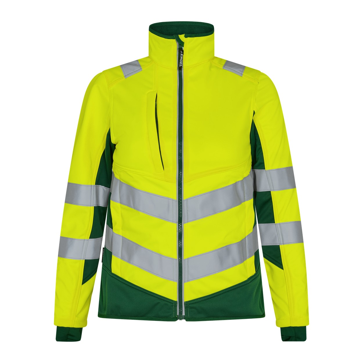 ENGEL Safety Damen Softshelljacke in Gelb/Grün, Größe XS