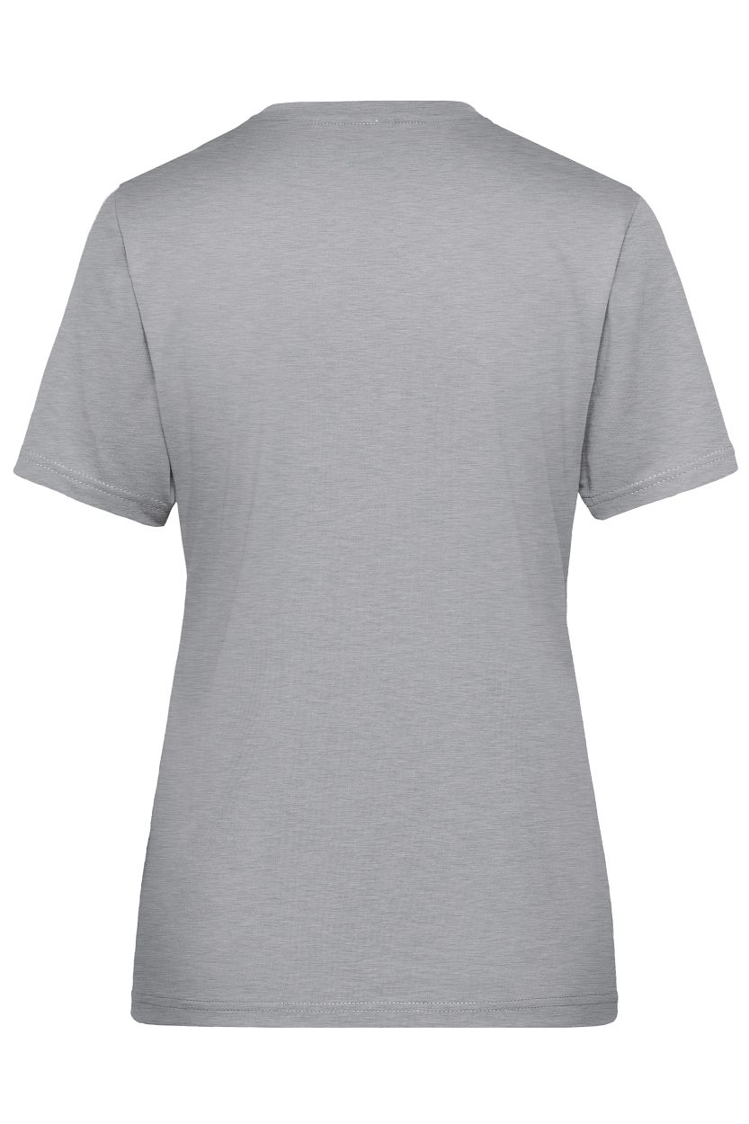 Ladies' ORGANIC Workwear T-Shirt OCS Blended "JN1807" in Grey-Heather, Größe 4XL - Daiber