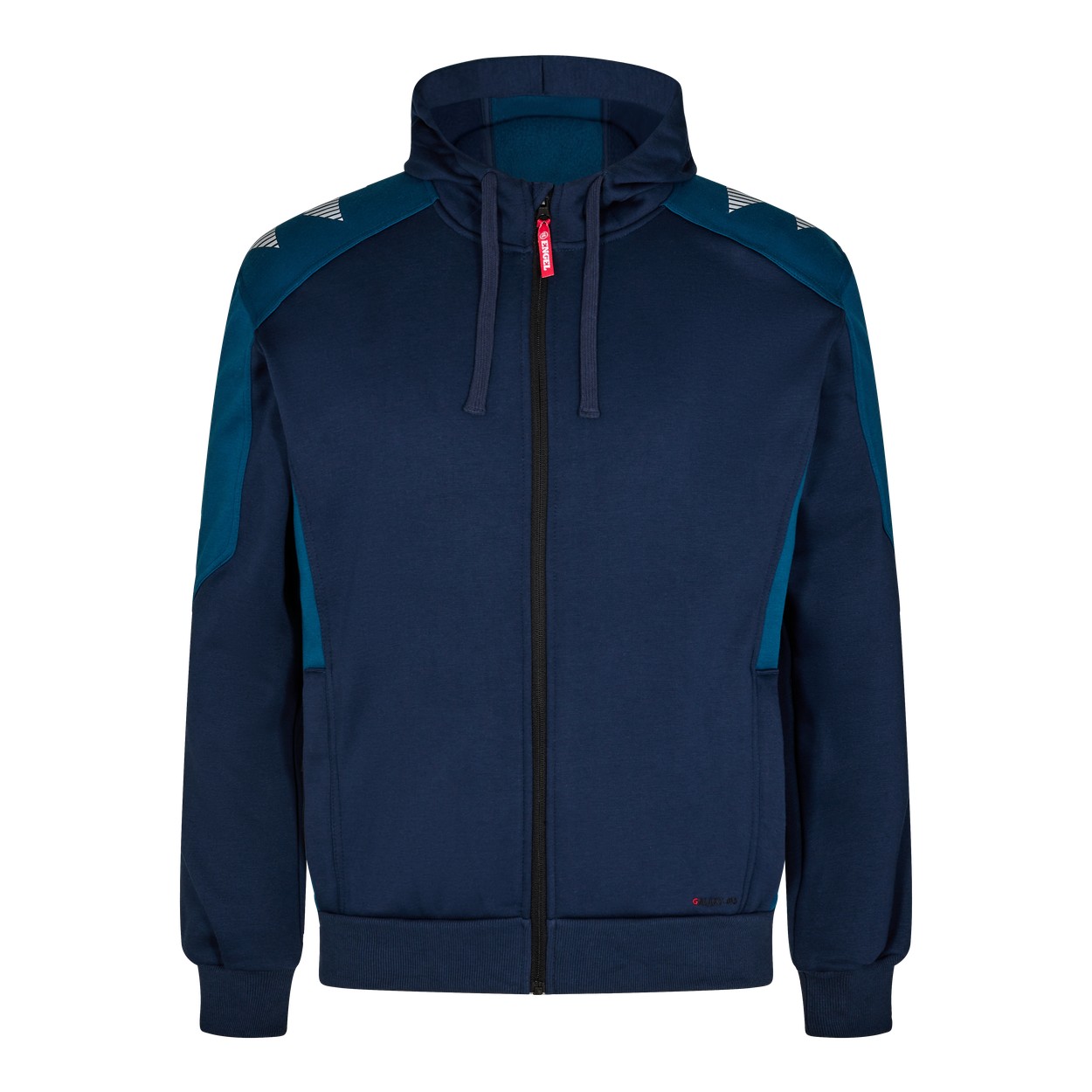 ENGEL Galaxy Sweatcardigan mit Kapuze in Blue Ink/Dark Petrol, Größe XS