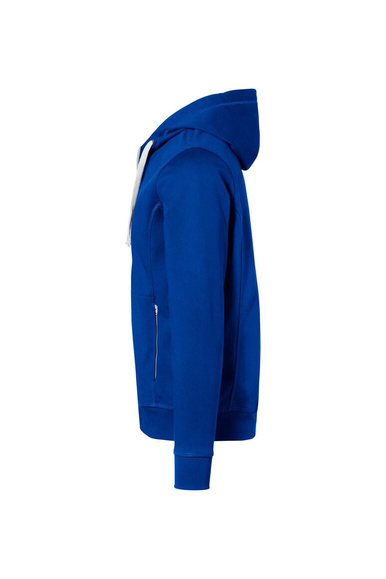 HAKRO 455 Kapuzenjacke Bonded ECO in royalblau/silber, Größe 3XL