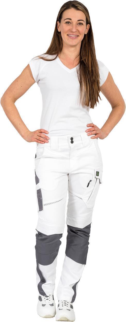 Damen-Bundhose Flex Line Weiß/Grau FLXDH, Gr. 52 von Leibwächter