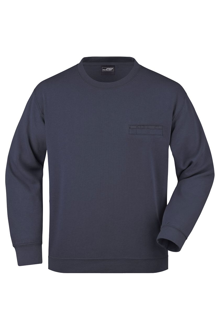 Men's Round Sweat Pocket "JN924" in Navy, Größe 3XL - Daiber