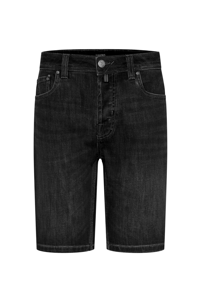 HAKRO 733 5-POCKET-JEANSSHORTS X-STRETCH ECO in Schwarz, Größe 3XL