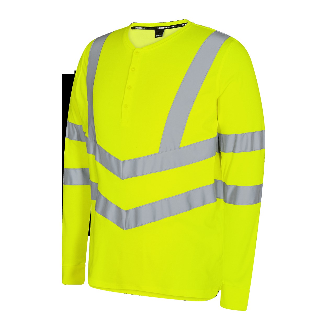 ENGEL Safety Grandad langarm-Shirt in Gelb, Größe XS