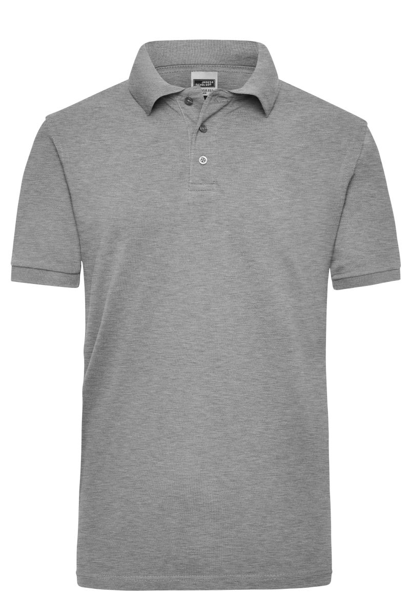 JN801 Workwear Polo Men in Grey-Heather, Größe 6XL von James & Nicholson JN801 Workwear Polo Men in Grey-Heather, Größe 6XL von James & Nicholson