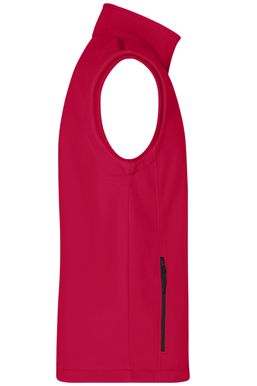 Men's Promo Softshell Vest "JN1128" in Red/Black, Größe 3XL - Daiber