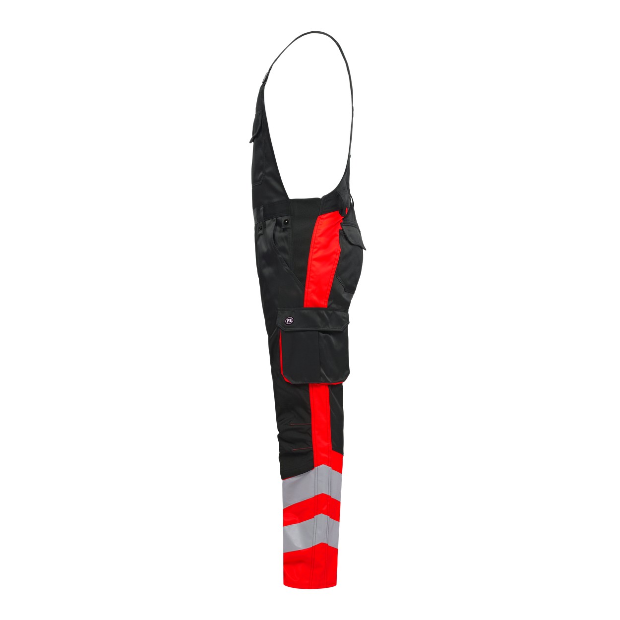 ENGEL Safety Light Latzhose in Schwarz/Rot, Größe 106
