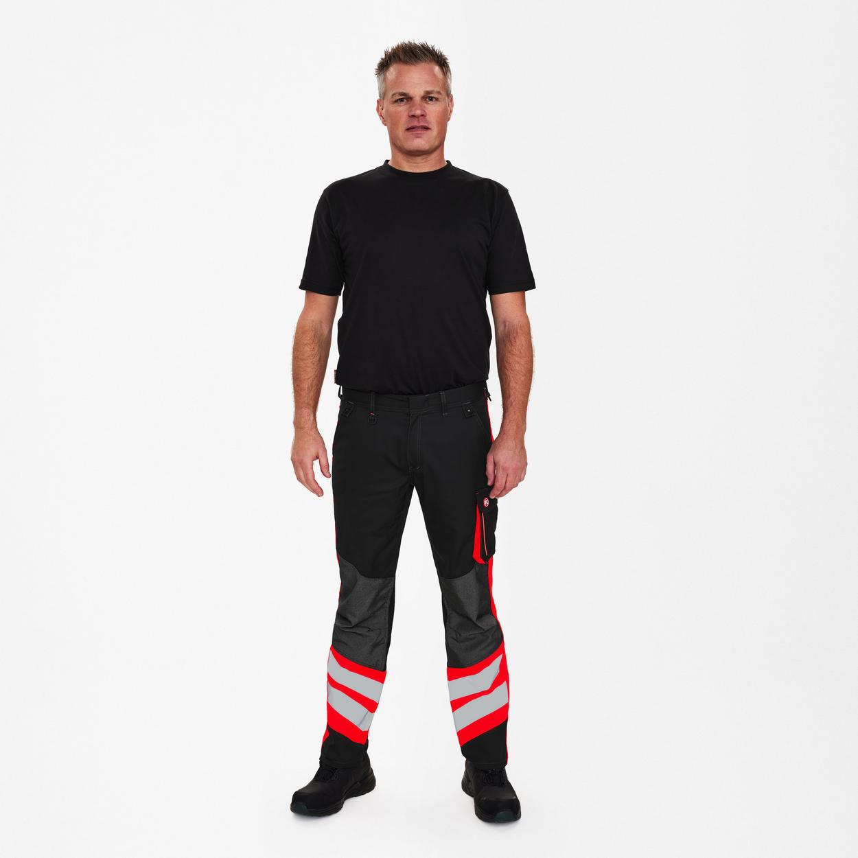 ENGEL Cargo Arbeitshose in Schwarz/Rot, Größe 106