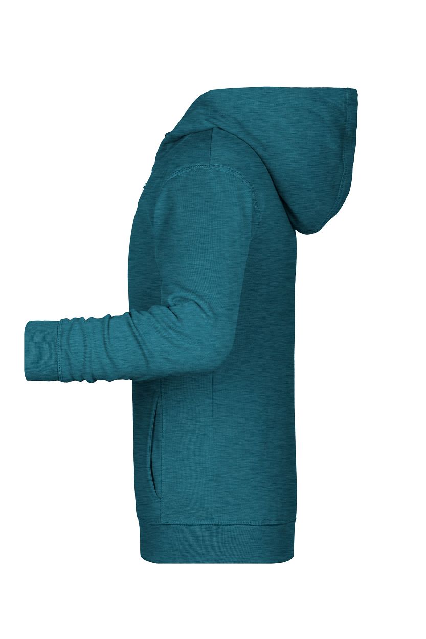 Children's Zip Hoody OCS Blended & RCS "8026K" in Petrol-Melange, Größe 2XL - Daiber