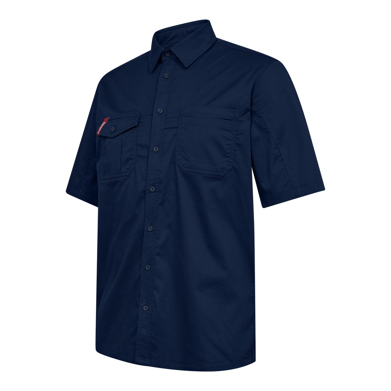 ENGEL Extend kurzärmliges Hemd mit Stretch in Blue Ink, Größe XS