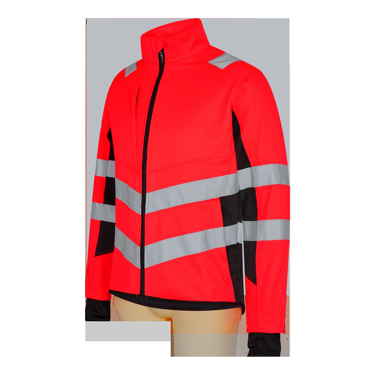 ENGEL Safety Arbeitsjacke mit 2-Wege-Stretch in Rot/Schwarz, Größe XS