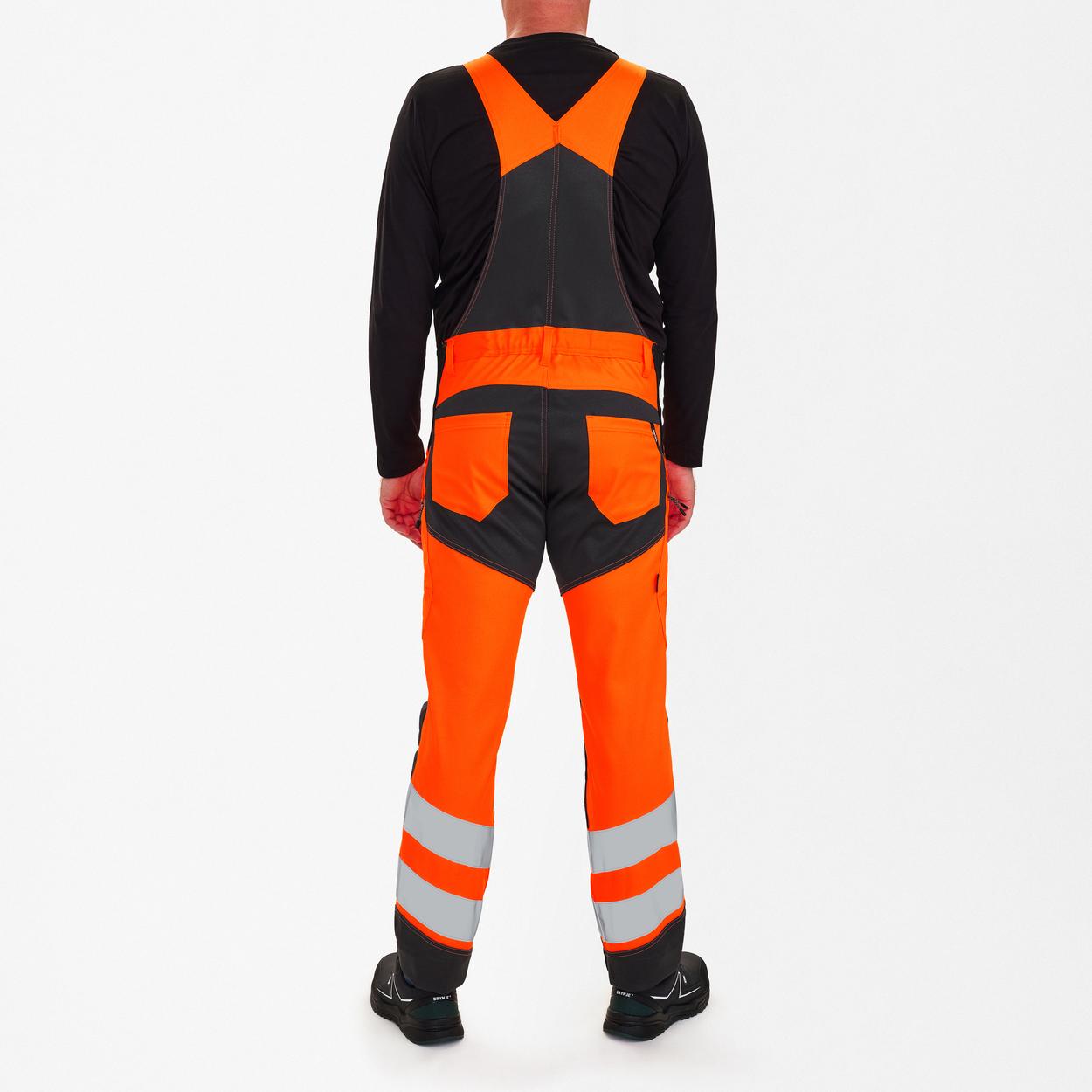 ENGEL Safety Latzhose mit 2-Wege-Stretch in Orange/Anthrazit Grau, Größe 26