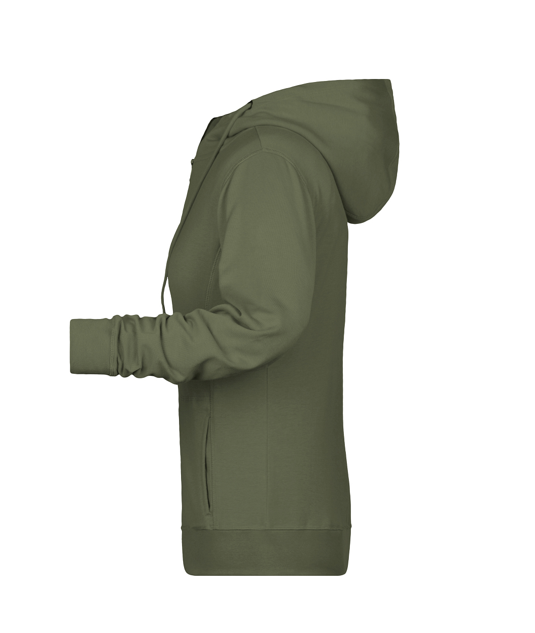 Ladies' Zip Hoody OCS Blended & RCS "8025" in Olive, Größe 3XL - Daiber