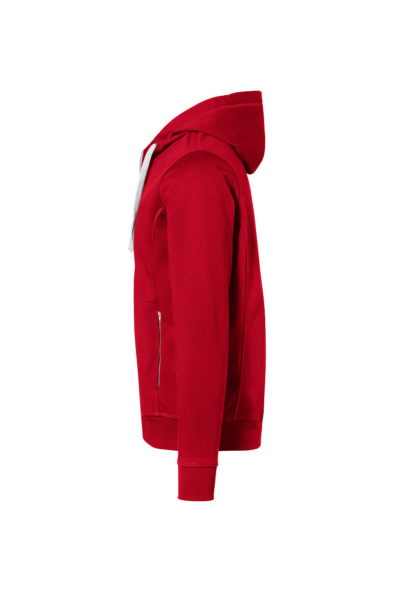 HAKRO 455 Kapuzenjacke Bonded ECO in rot/silber, Größe 3XL