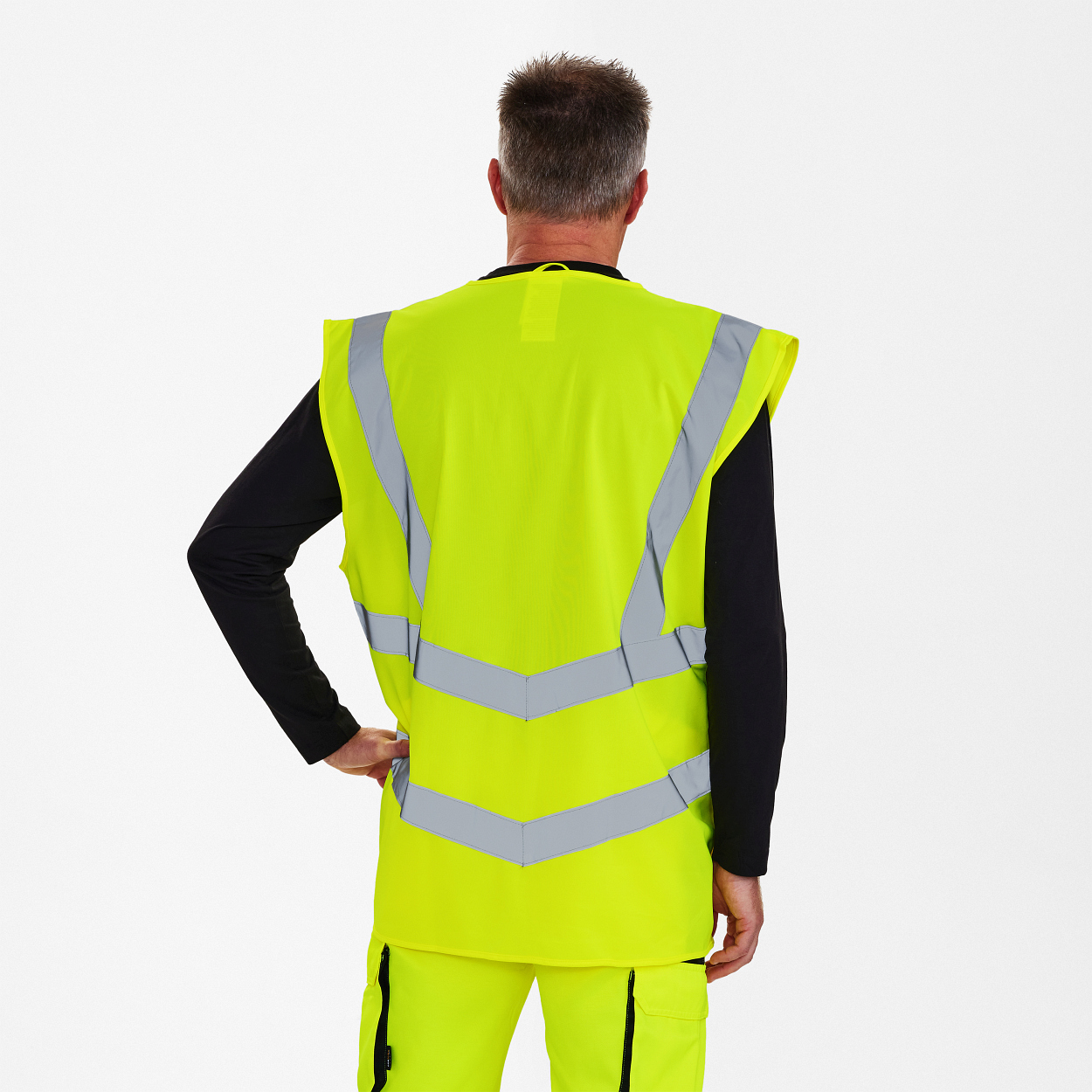 ENGEL Safety Weste mit Reißverschluss in Gelb, Größe 3XL/4XL