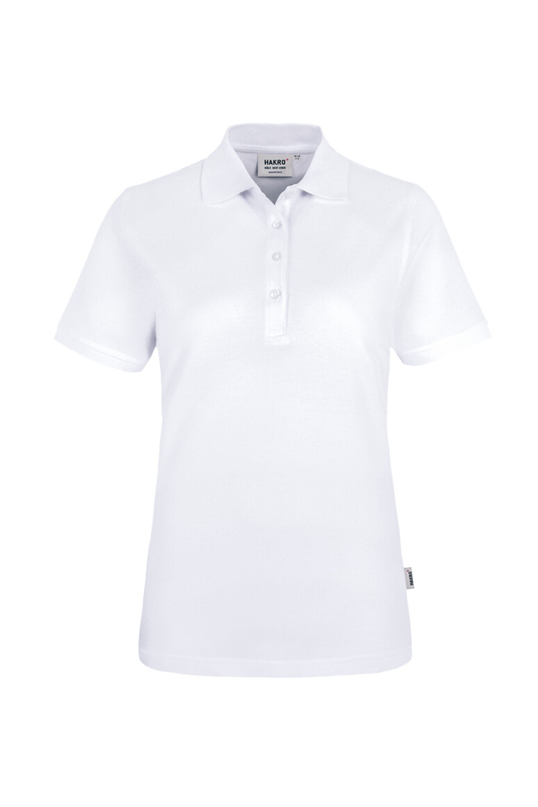 HAKRO 110 Damen Poloshirt Classic in Weiß, Größe XS