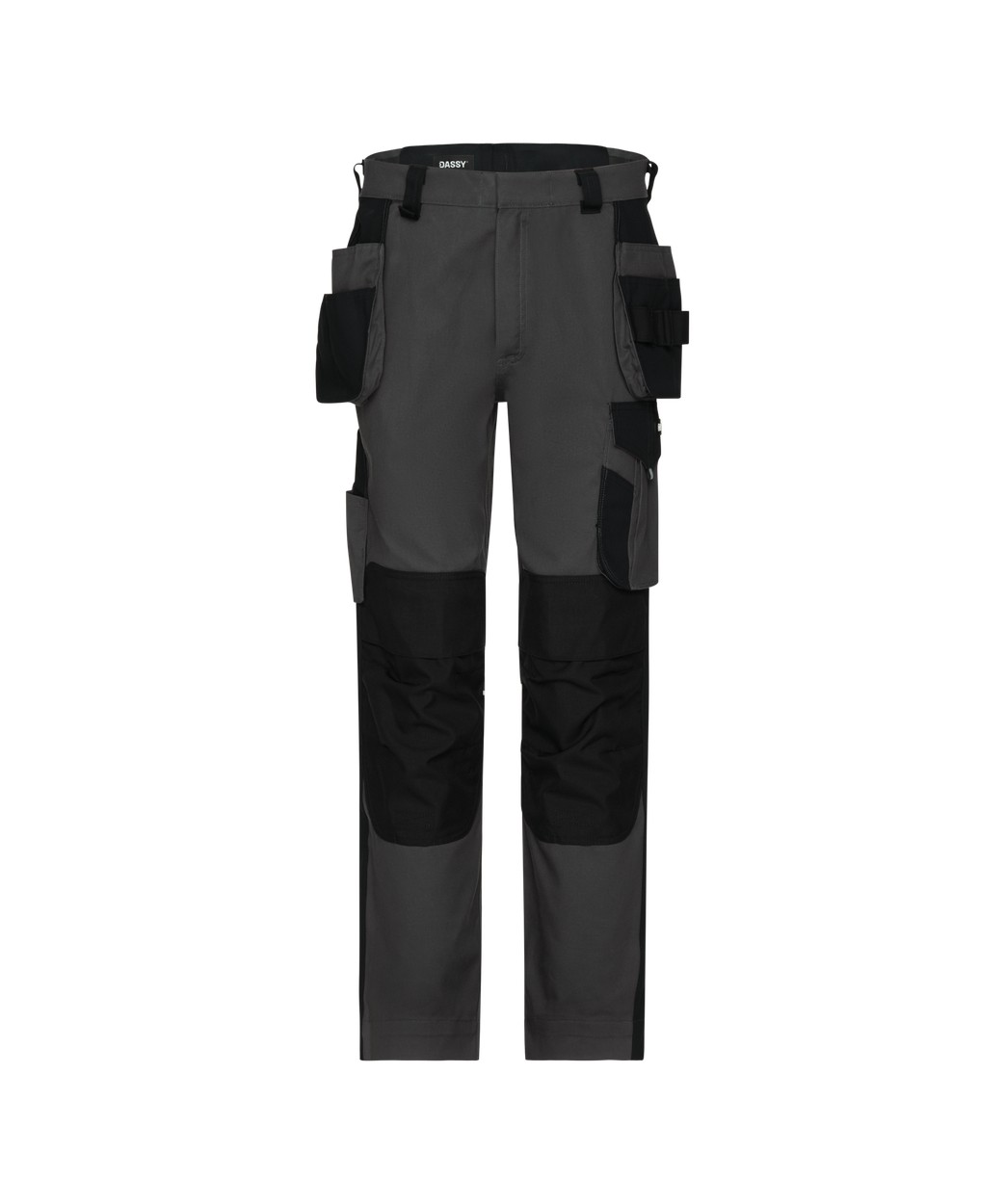 Arbeitshose mit Holstertaschen und Kniepolstertaschen "DASSY® Rossi" in ANTHRAZITGRAU/SCHWARZ, Größe 60 - langer Schritt PESCOPOS41