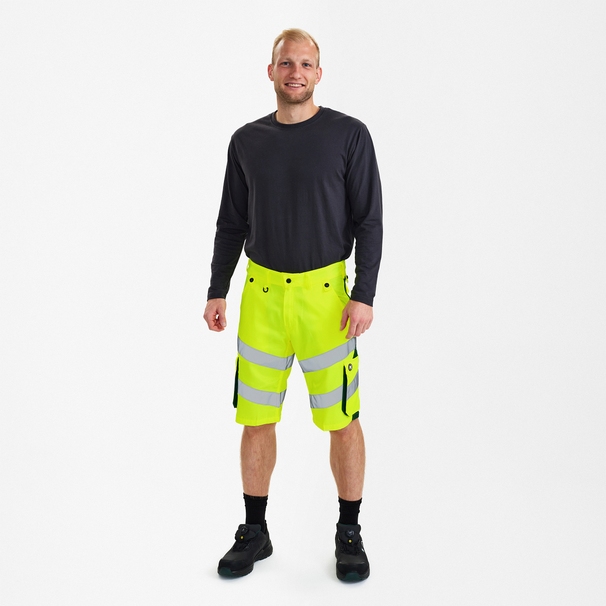 ENGEL Safety Light Arbeitsshorts in Gelb/Grün, Größe 54