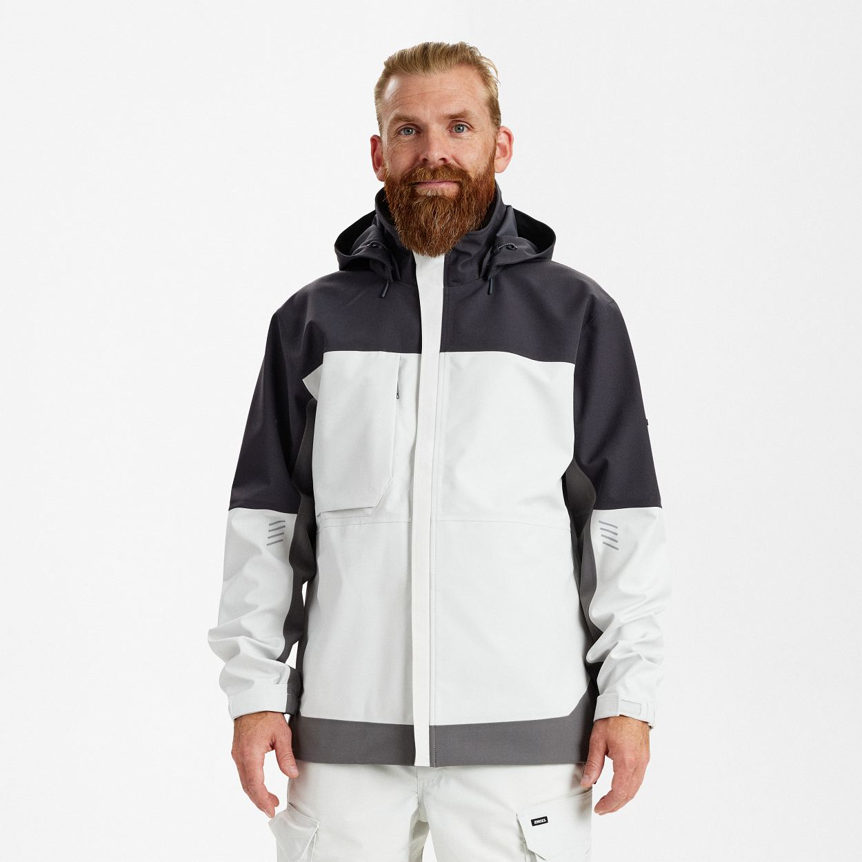 ENGEL Entire Shelljacke in Bone White / Anthracite Grey, Größe XS
