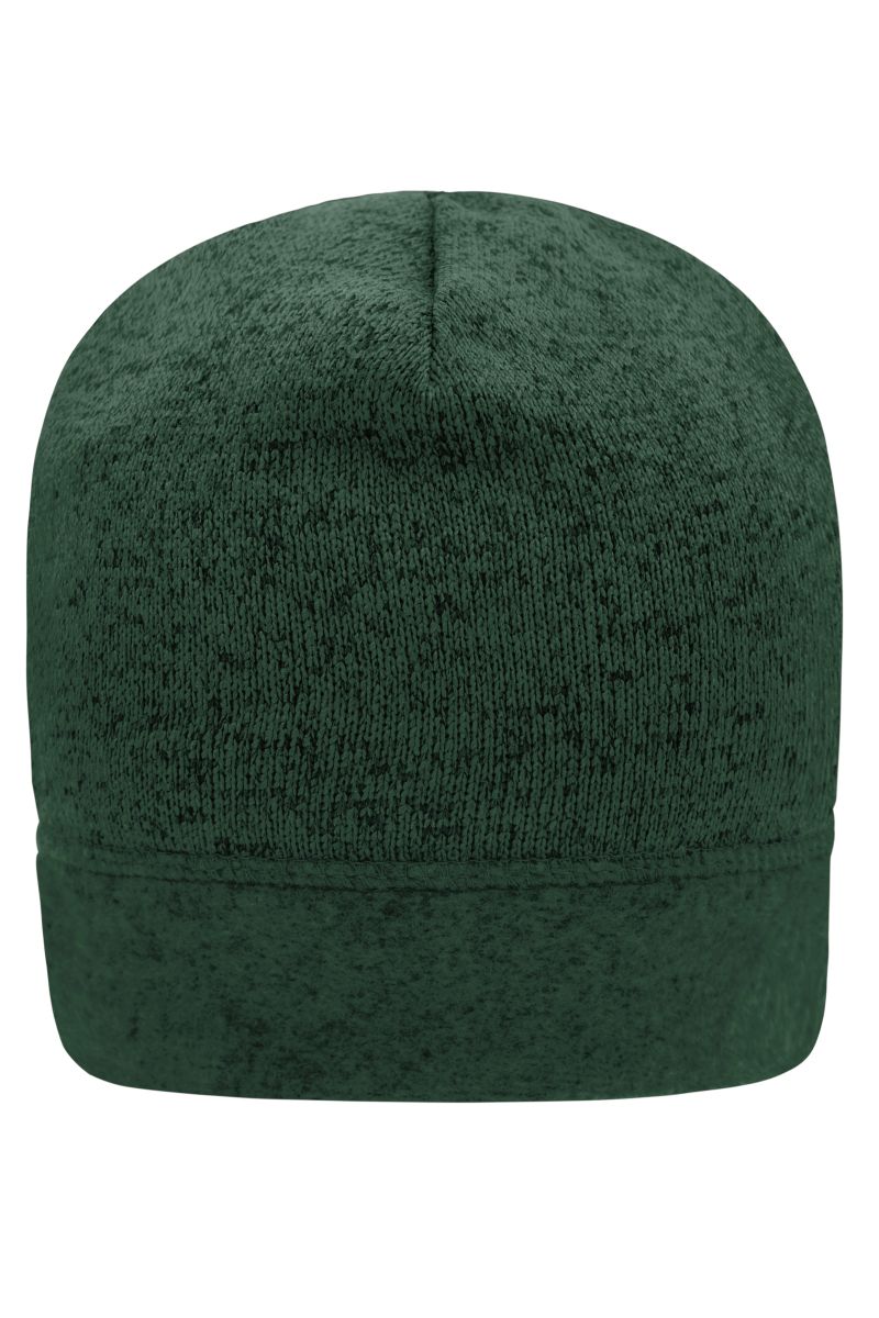 25er Set Strickfleece Workwear Beanie Premium in Dark-Green-Melange / Black, Gr. Onesize