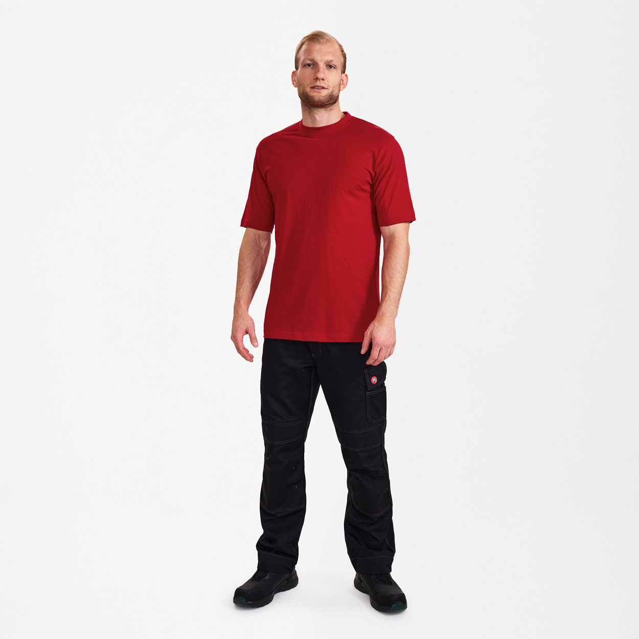 ENGEL Extend Baumwolle T-shirt in Tomato Red, Größe XS
