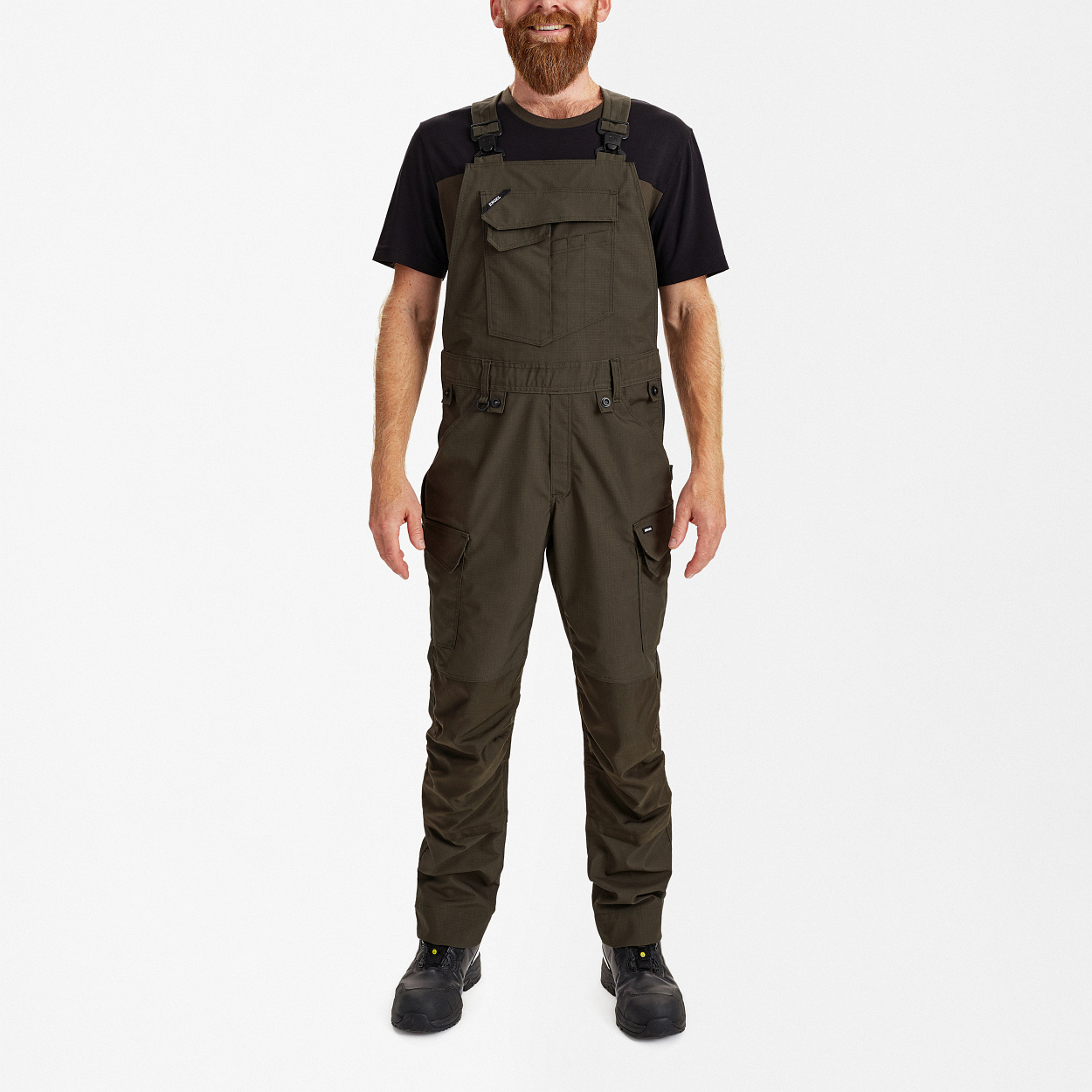 ENGEL Entire Latzhose mit Stretch in Forest Green, Größe 26