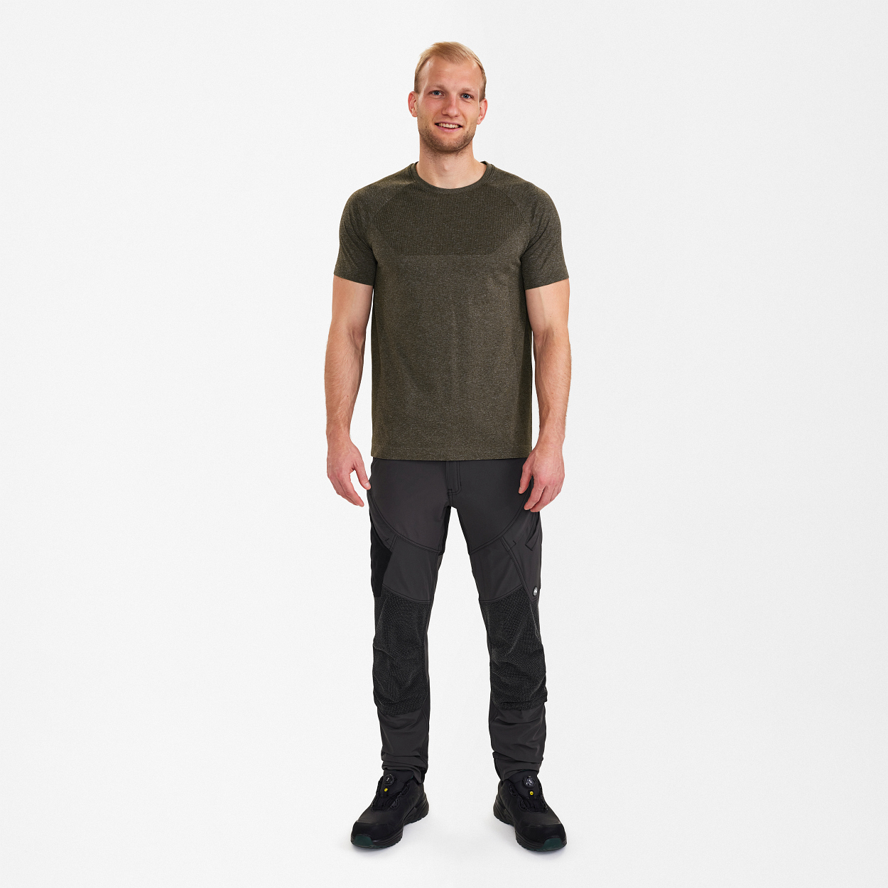 ENGEL X-treme seamless T-Shirt in Forest green Melange, Größe S/M