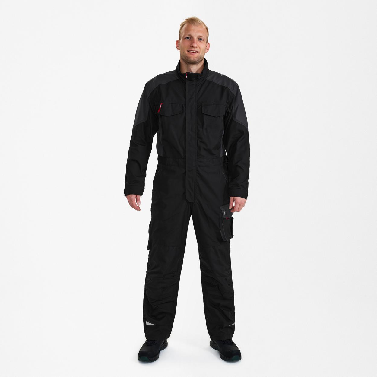 ENGEL Galaxy Overall in Schwarz/Anthrazit Grau, Größe XS