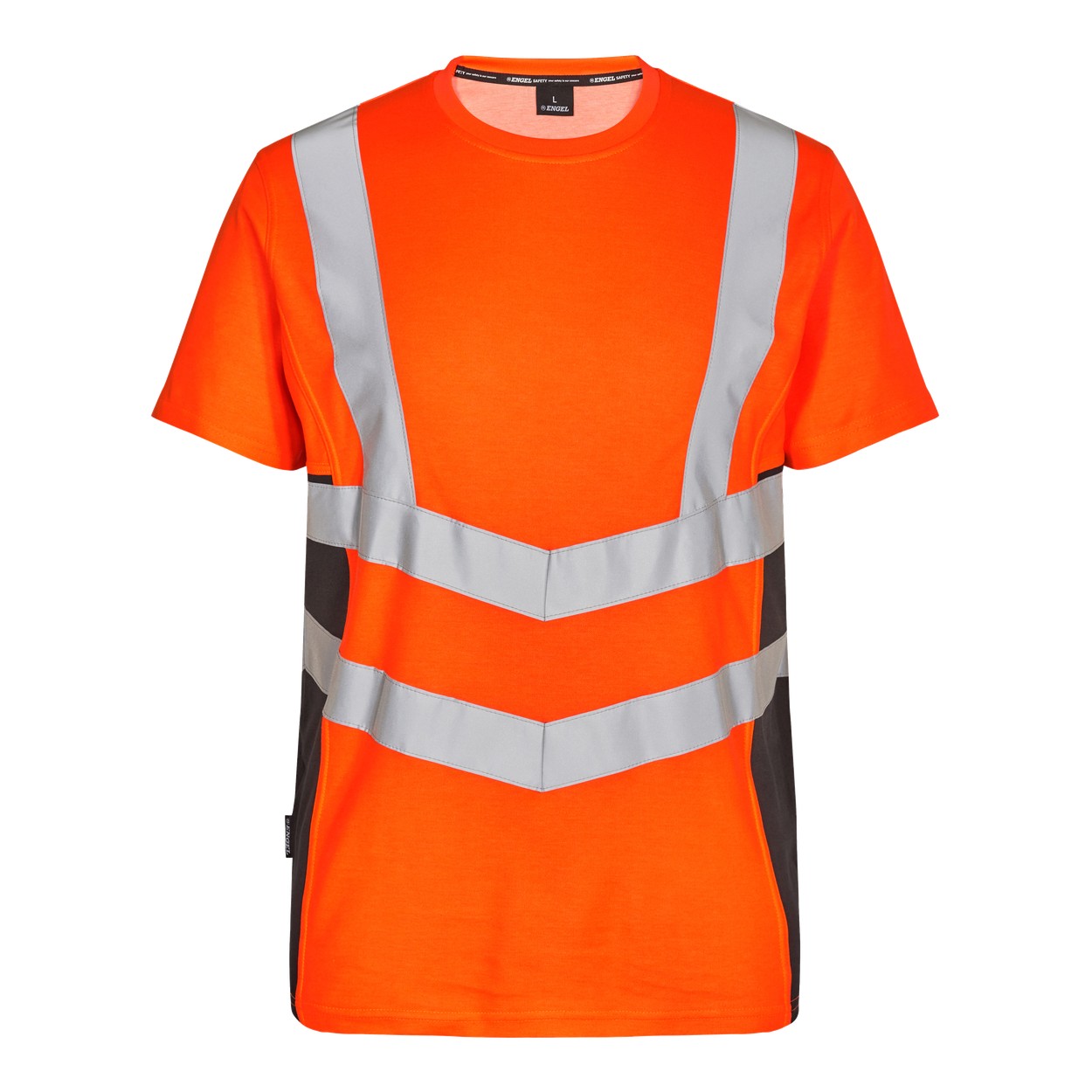 ENGEL Safety T-Shirt in Orange/Anthrazit Grau, Größe XS