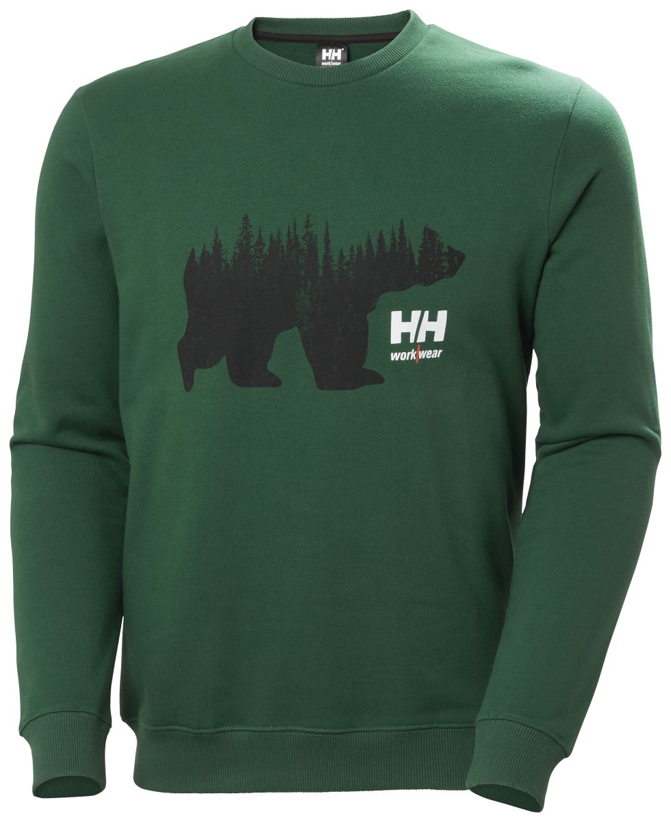 Sweatshirt Logo in Green, Gr. XS von Helly Hansen Workwear