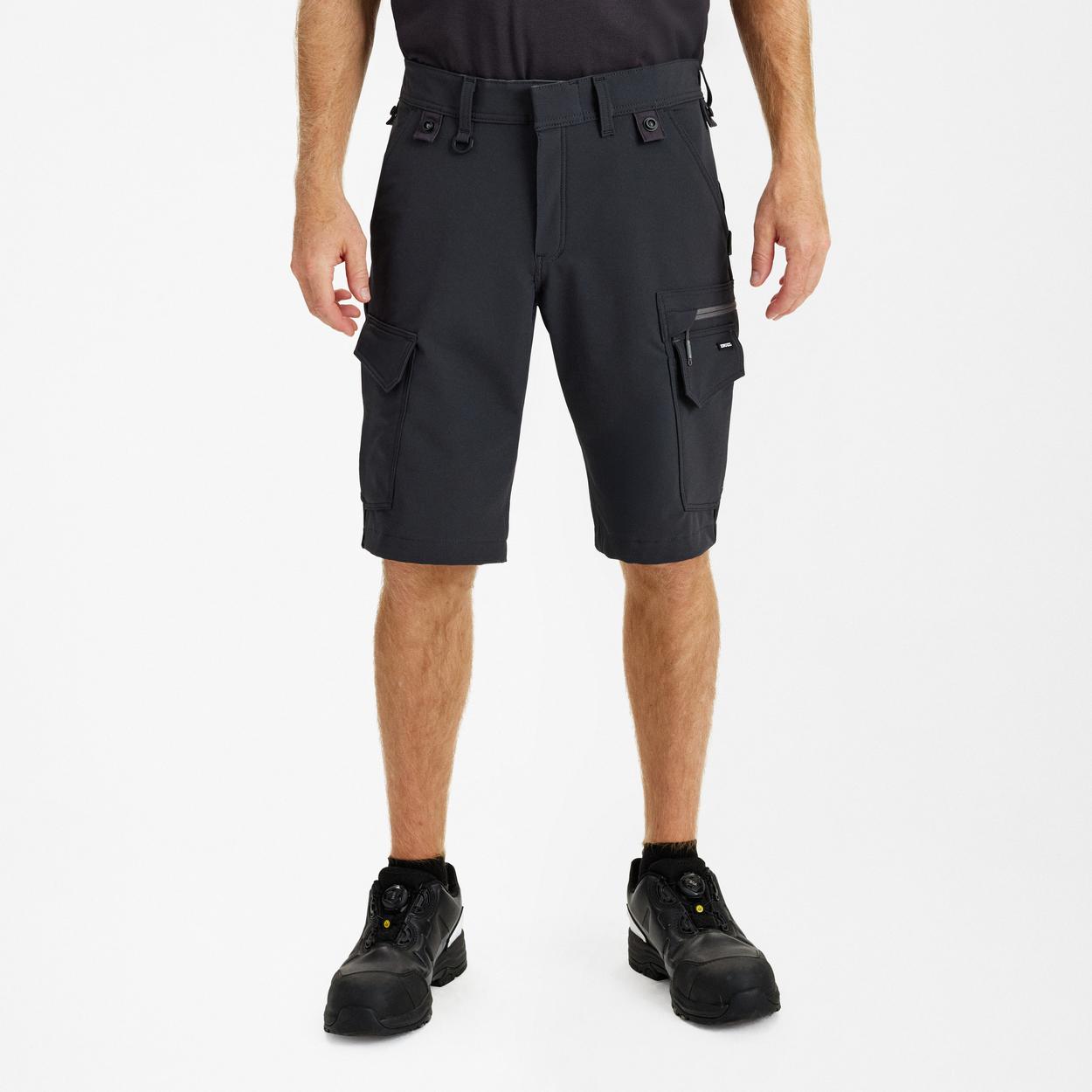 ENGEL Entire Arbeitsshorts mit 4-Wege-Stretch in Anthrazitgrau/Schwarz, Größe 54
