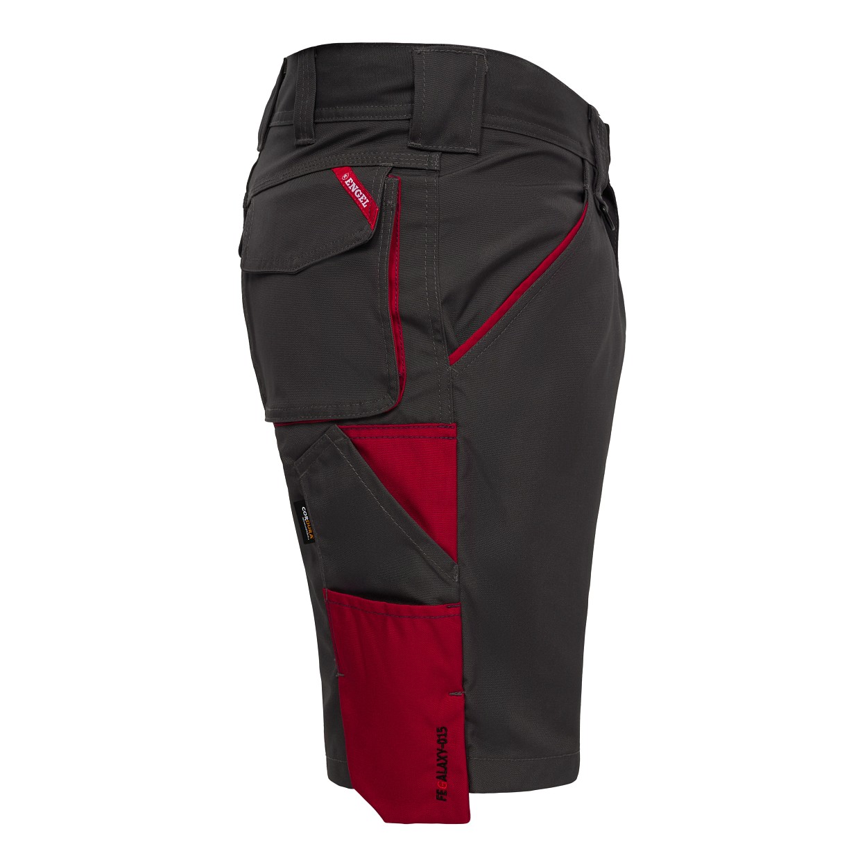 ENGEL Galaxy Shorts in Anthrazit Grau/Tomato Red, Größe 54