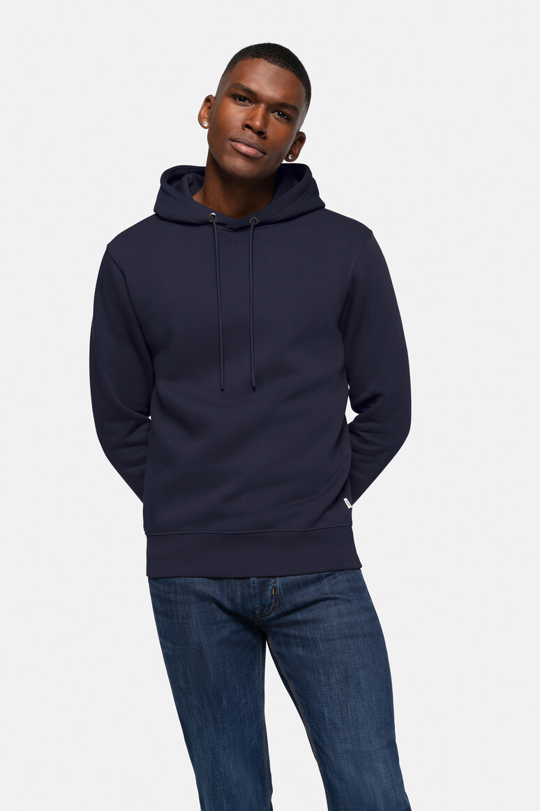 HAKRO 560 Kapuzen-Sweatshirt Bio-Baumwolle GOTS in Tinte, Größe 6XL