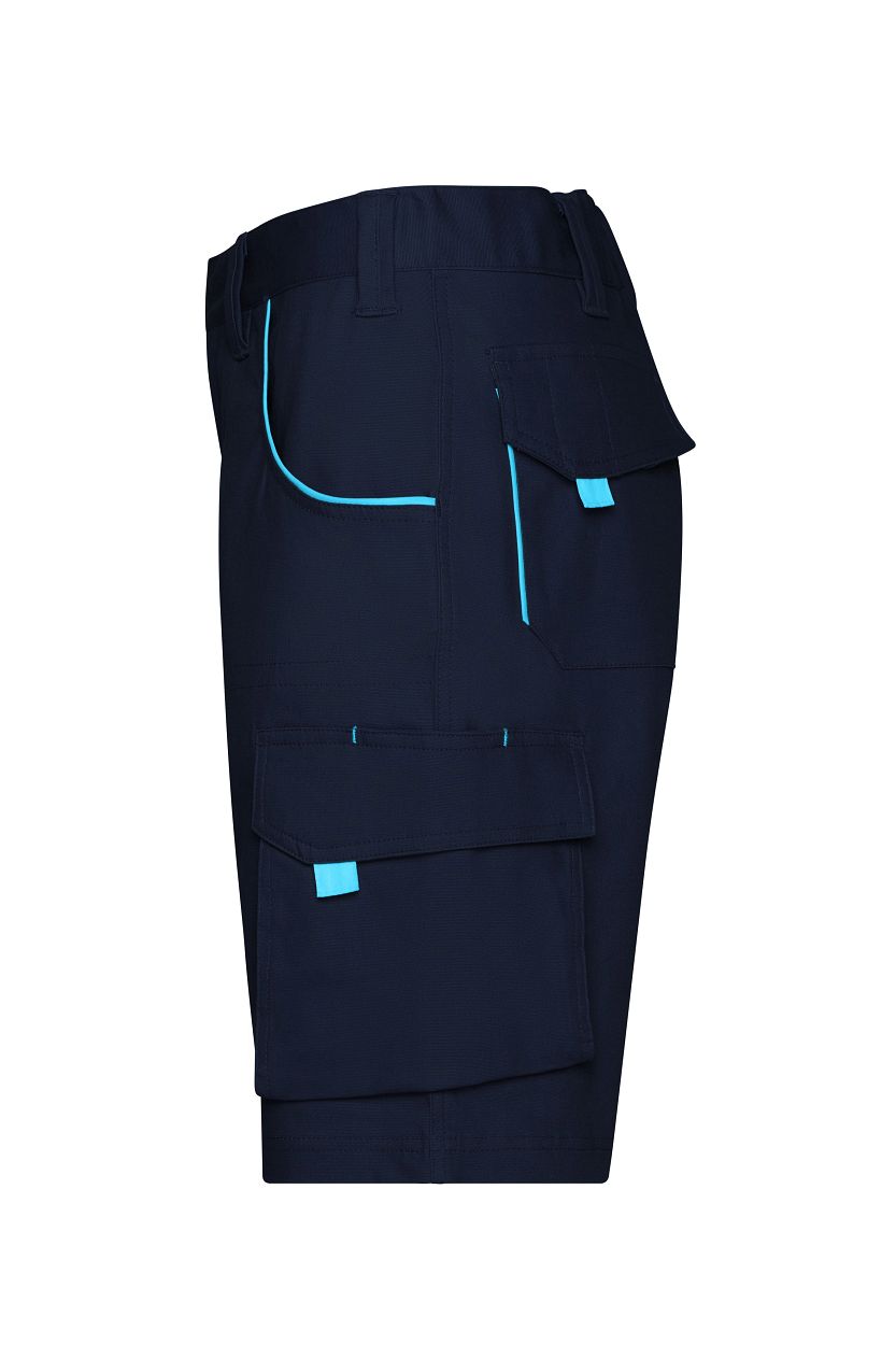 Workwear Bermudas - COLOR - "JN872" in Navy/Turquoise, Größe 62 - Daiber