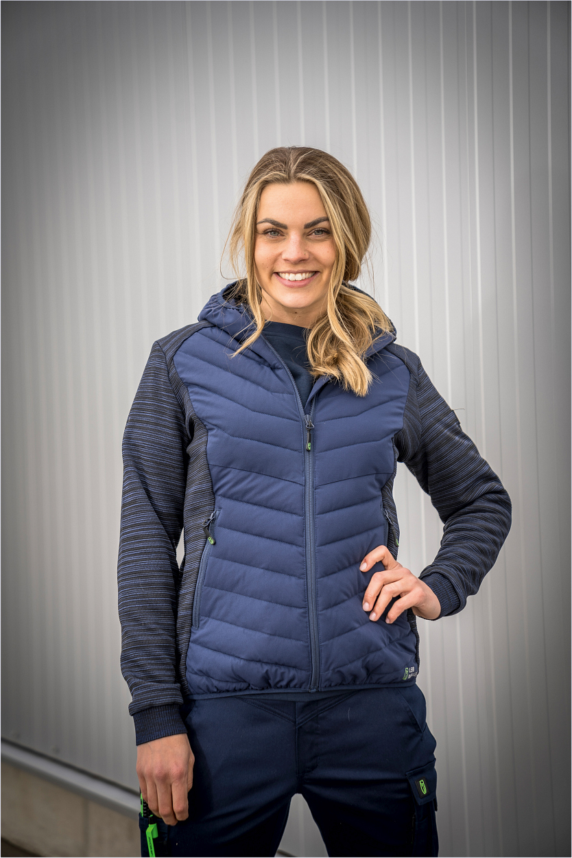Damen-Hybridjacke CADHYJ06 Casual Line in Marine, Gr. 52 von Leibwächter