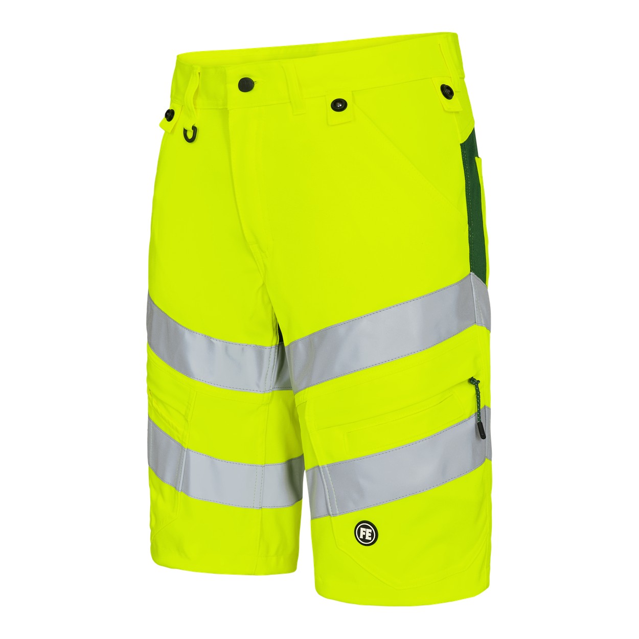 ENGEL Safety Arbeitsshorts mit 2-Wege-Stretch in Gelb/Grün, Größe 54