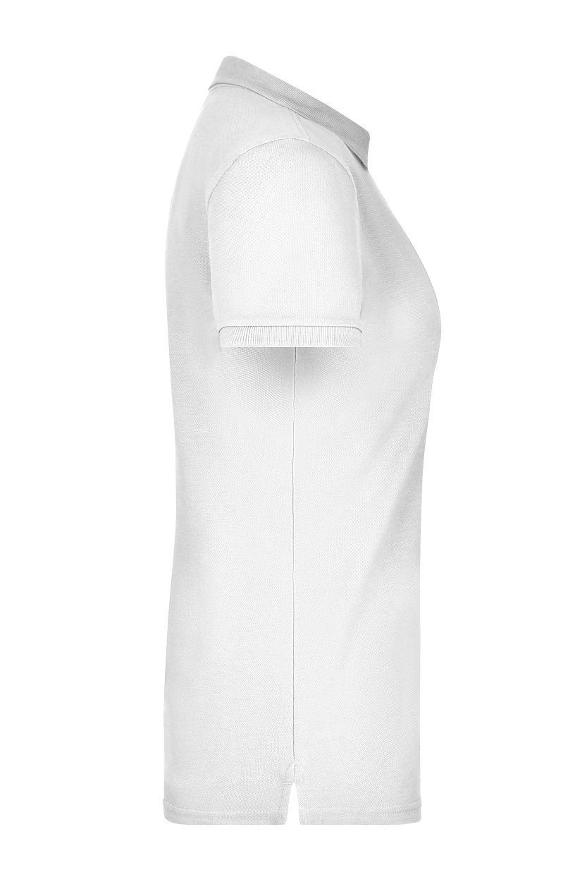 Ladies' Elastic Polo Piqué "JN709" in White, Größe 2XL - Daiber