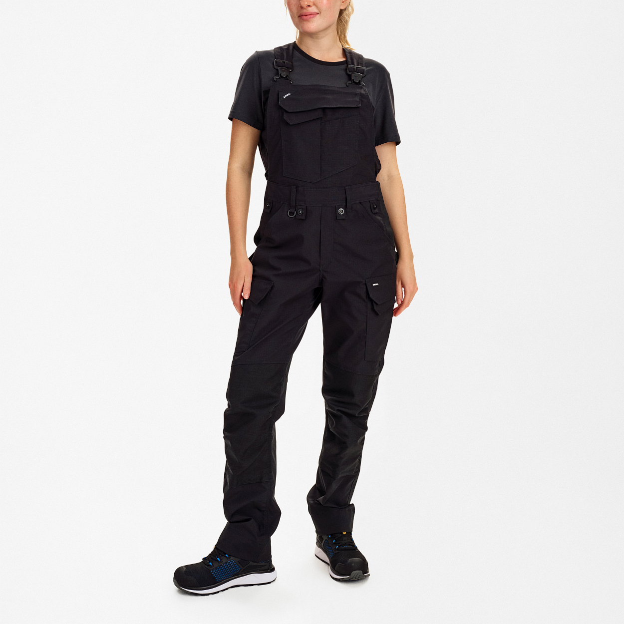 ENGEL Entire Damen Latzhose mit Stretch in Schwarz, Größe 48