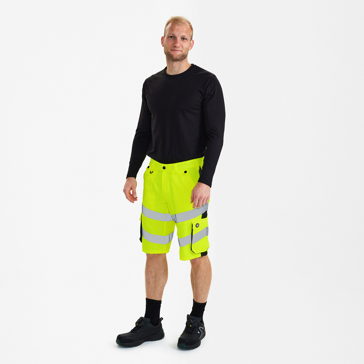 ENGEL Safety Light Arbeitsshorts in Gelb/Schwarz, Größe 54