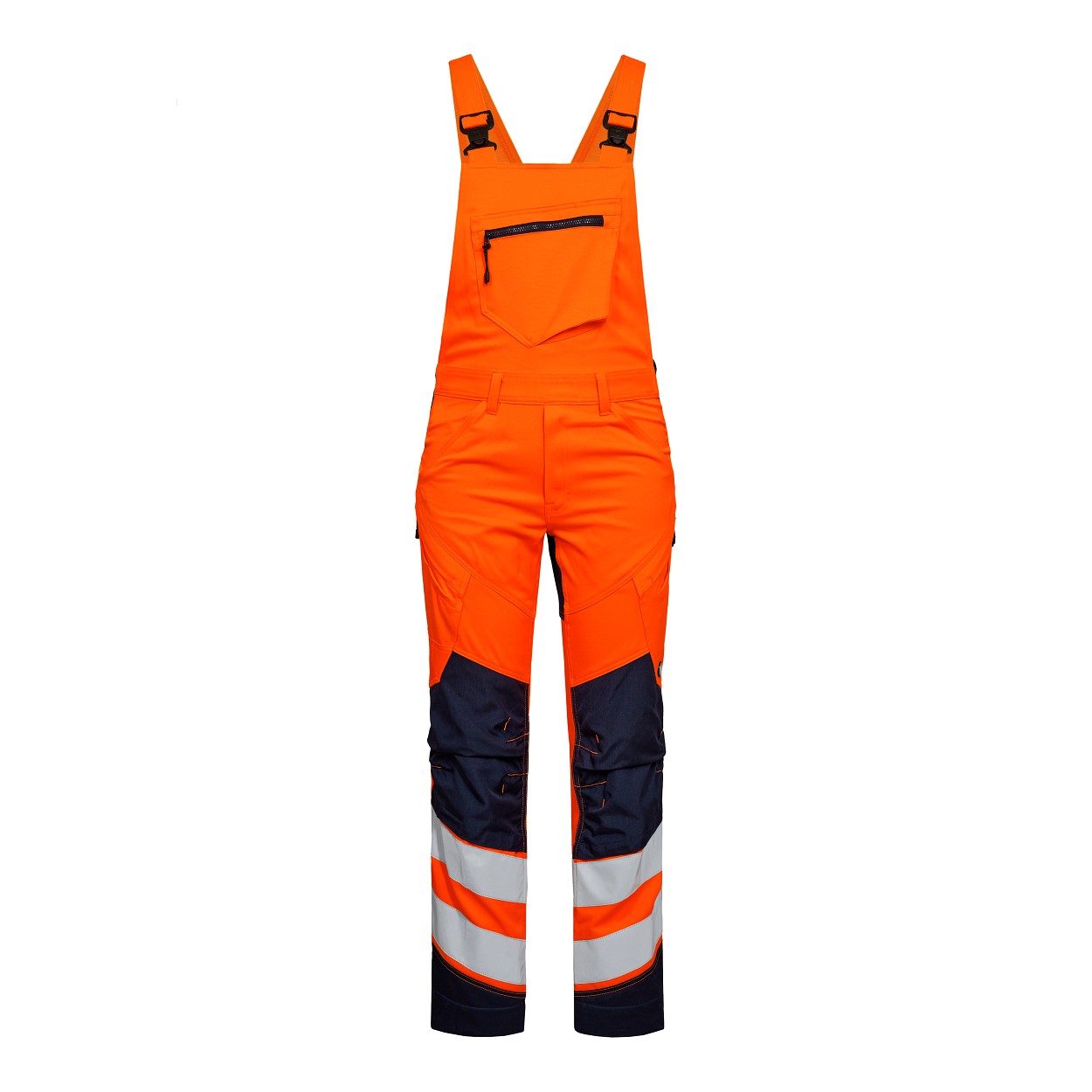 ENGEL Safety Latzhose in Orange/Blue ink, Größe 26