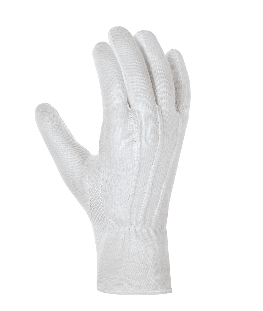 teXXor® Baumwolltrikot-Handschuhe MITTELSCHWER in Weiß, Größe 8