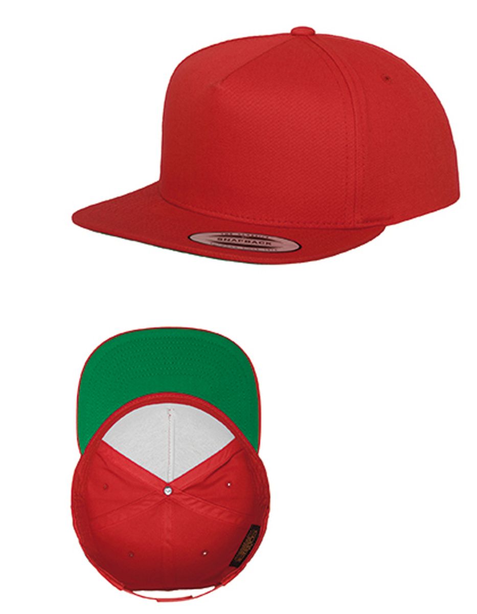 FLEXFIT Classic 5 Panel Snapback in Red, Größe One Size FLEXFIT Classic 5 Panel Snapback in Red, Größe One Size