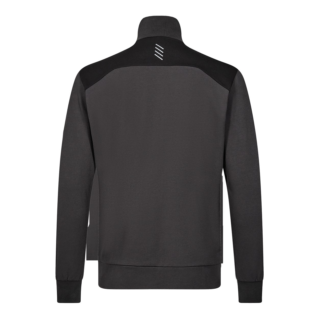 ENGEL Entire Sweatcardigan mit Kragen in Anthrazitgrau/Schwarz, Größe XS